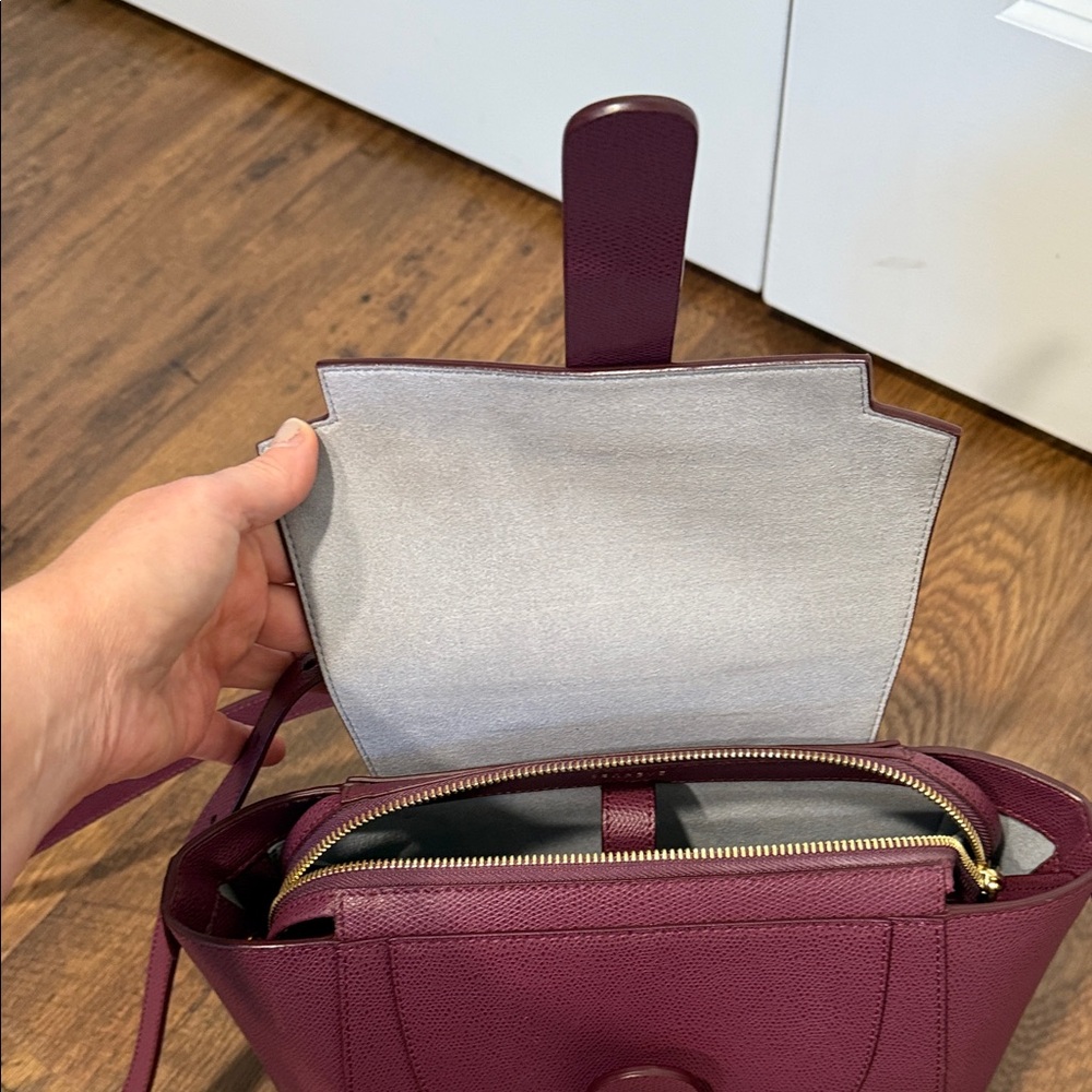Like new Senreve Mini Maestra Bag in Plum pebbled leather - Picture 11 of 14